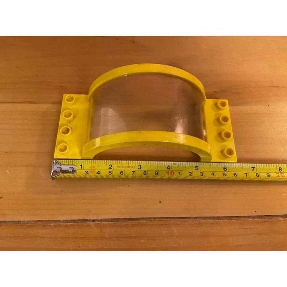 LEGO Duplo Vintage Yellow Bridge Tunnel Arched Canopy Clear Window Part 2 1x4